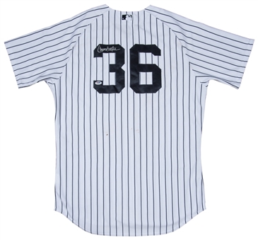 2014 Carlos Beltran Game Used and Signed New York Yankees Pinstripe Jersey (Steiner & PSA/DNA)